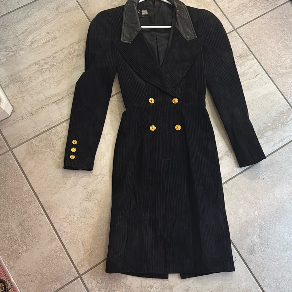 Michael Hoban North Beach Leather and suede dress P